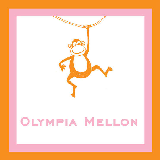 Orange and Pink Monkeys Gift Stickers